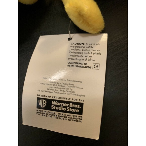 Tweety Bird WARNER BROS - NYC LIBERTY TWEETY BEAN PLUSH-8 INCH-NEW/TAGS-1998 - Picture 4 of 7
